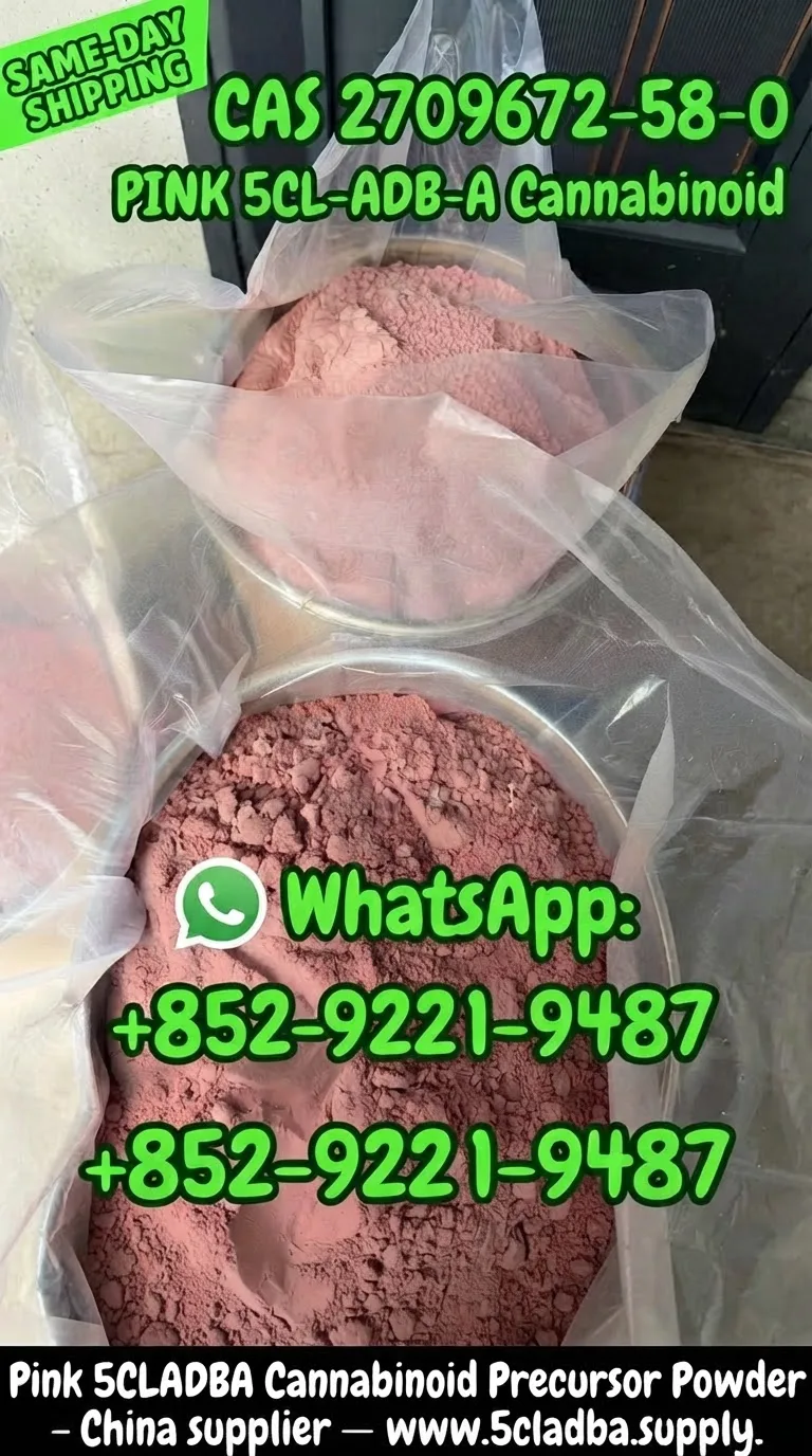 Pink 5CLADBA for sale in 2026 from 5cladba.supply — pink crystalline powder form of 5CLADBA (5CL-ADB-A, MDMB-5ClINACA, CAS 2504100-70-1, C₂₀H₂₈ClN₃O₃, MW 397.91) at ≥99.9% dual HPLC + GC-MS verified purity, Q2 October 2026 batch, free COA + HPLC chromatogram + GC-MS spectrum + NMR data included, same-day worldwide stealth shipping, 100% reship guarantee, from the #1 verified 5CLADBA supplier of 2026 trusted by 3,800+ researchers across 52+ countries.